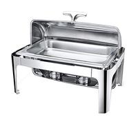 YNIYUJKL Chafing Dish, Scaldavivande Elettrico Chafer Chafing Dish, Buffet E Scaldavivande Rettangolari Commerciali - Mantieni Il Cibo Fresco E Delizioso - 9L,A