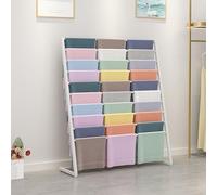 YNIYUJKL Espositore per Sciarpe da Pavimento, Organizer per Abbigliamento in Metallo di Grande capacità, Scaffale Portaoggetti, per Scialli, Hijab, Pantaloni in Seta, A,White-120cm