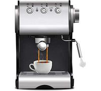 YNIYUJKL Montalatte Semi-Automatico, Macchina da caffè Moka con Vaporizzatore per Il Latte, Acciaio Inox, Piano Riscaldato per Posizionare La Tazza, 1050W