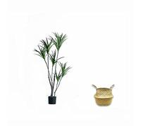 YNIYUJKL Piante Finte in Vaso Verde, Pianta Artificiale da 47 Pollici, Dracena Artificiale per Interni/Esterni, Soggiorno, Balcone, Decorazione Angolare, Simulazione di,A