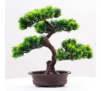 YNIYUJKL Piante Finte Piante Artificiali Bellezza Pino Finto Pino Fenice Albero Pianta in Vaso Realistico Bonsai Ufficio Fai da Te Decorativo Festival Decorazione per L,E-5 Fork Stone Basin
