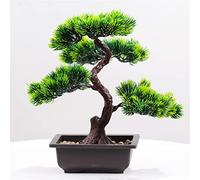 YNIYUJKL Piante Finte Piante Artificiali Bellezza Pino Finto Pino Fenice Albero Pianta in Vaso Realistico Bonsai Ufficio Fai da Te Decorativo Festival Decorazione per L,D-5 Fork Stone Basin