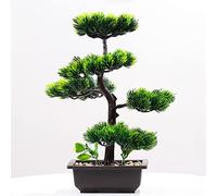 YNIYUJKL Piante Finte Piante Artificiali Bellezza Pino Finto Pino Fenice Albero Pianta in Vaso Realistico Bonsai Ufficio Fai da Te Decorativo Festival Decorazione per L,A-4 Fork Stone Basin