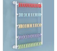 YNIYUJKL Porta Nastri in Metallo da Parete, Organizer per Riporre Nastri, Espositore per Negozi di Fiori, Espositore Commerciale per Sciarpe, Scialli, Cravatte Appese,White-7-tier L60xH90cm