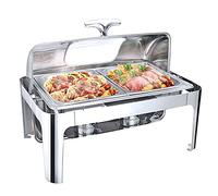 YNIYUJKL Scaldavivande Elettrico per Feste E Buffet, Set da Buffet in Acciaio Inox con Coperchio, Scaldavivande di Grande capacità da 13 Litri E Scaldavivande Commerciale,1/2 Size PAN-13L