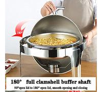YNIYUJKL Scaldavivande in Acciaio Inox da 6 Litri, Scaldavivande Elettrici da 400 W per Buffet E Feste, Scaldavivande Commerciali/Domestiche per Catering, Hotel, Ristoranti,Full Size Pan