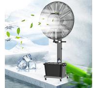 YNIYUJKL Ventilatore A Nebulizzazione Fredda, Ventilatore A Piantana per Esterni per Patio, Ventilatore Oscillante per Esterni, 3 velocità/Serbatoio dell'Acqua da 42 Litri, Testa Osci,61cm/24in