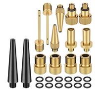 YNKJFOD Confezione da 26 Adattatori for Valvole for Bici, Connettori Ergonomici for Pompe Schrader Presta Dunlop