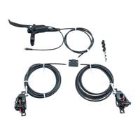 YNKJFOD Gruppo Freno Doppio Idraulico, Disco Rotore Sinistro E Destro, Design con Arresto di Spegnimento, Tre Collegamenti da Uno A Due, for MTB, Triciclo Elettrico E ATV(LR)
