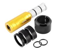 YNKJFOD Prolunga for Stelo Forcella da Bicicletta, Adattatore for Estensione Riser Manubrio Regolabile in Lega di Alluminio da 60 Mm(Glod-Set)