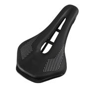 YNKJFOD Sella for Bicicletta Ultraleggera in Pelle PU, Sella Prostatica Cava con Naso Corto for MTB E Bici da Strada(Black)