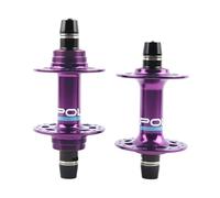 YNKJFOD Set di Mozzi A Cambio Fisso in Lega di Alluminio, Mozzi for Bicicletta Anteriori E Posteriori for Bici da Pista Fixie Single Speed(Purple 20-24 H)