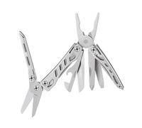 YNKJFOD Strumento Pieghevole Multifunzione 10 in 1 con Cacciaviti, Mini Pinze E Apribottiglie for Uso Esterno(Silver)