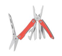 YNKJFOD Strumento Pieghevole Multifunzione 10 in 1 con Cacciaviti, Mini Pinze E Apribottiglie for Uso Esterno(Red)