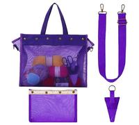 Ynnhik Almacenaje - Gran Capacidad Transparente, Malla Tejido | Organizador Crochet Característica, Hogar Interior Exterior Viaje Escuela