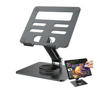 Ynnhik Base Portátil Tablet - Soporte Escritorio Rotación Completa 360, Montura Metálica Ajustable | Holder Ligero Plegable Antideslizante Para Teléfono Tableta Oficina Hogar