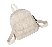 Ynnhik Borsa per libri in velluto a coste | zaino per la scuola per studenti | borsa per computer portatile alla moda leggera per adolescenti e ragazze per l'inizio della scuola, bianco cachi, Siehe