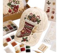 Ynnhik DIY Christmas Beaded Hat - Kit Handmade Christmas Headdress