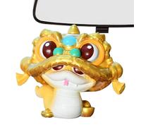 Ynnhik Ornamenti a serpente di leone, figure da cruscotto, statua della in resina, ornamento a serpente di leone, figure da collezione, animali in miniatura, figure di auto, decorazioni a serpente