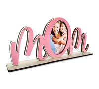 YNNHUDEEP Mamma regalo - Cornice portafoto in legno, regalo per la festa della mamma per la mamma, per figlia, figlio, regalo personalizzato per la festa della mamma (29 x 13 cm)
