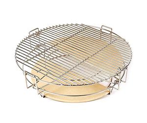 YNNI KAMADO TQDC18 Sistema Divide and Conquer per griglie con diametro esterno di 45,7 cm Adatto per Aldi Kamado pre 2020 e 2025 Griglie da 45,7 cm con presina TQDC18