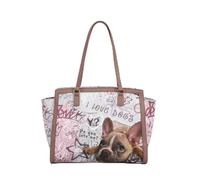 YNOT? Borsa Donna Shopping Metro Chic Stampa Dog & Cat