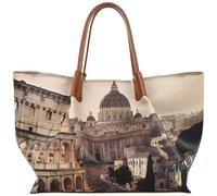 YNot borsa shopping media cuoio stampa JUBILEE linea Yesbag art. YES708F6
