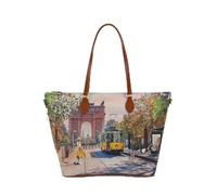 YNOT? Borsa Shopping Medium Yes Bag Stampa Città