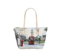 Ynot? Borsa Shopping Small Yes Bag Stampa Città