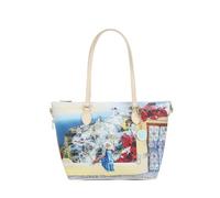 Ynot? Borsa Shopping Small Yes Bag Stampa Città