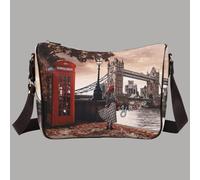 YNot should bag borsa a spalla tracolla stampa LONDON BRIDGE Yesbag YES370F6