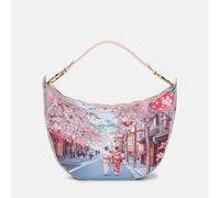 Ynot? Yes Bag Borsa Tracolla Mezzaluna Stampa Città Tokyo Sakura