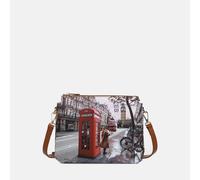 YNot Ynot? Borsa A Tracolla Con 2 Compartimenti Yes Bag Stampa Città Red London Borsa a Tracolla da donna