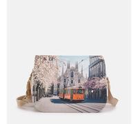 YNot Ynot? Yes Bag Borsa A Tracolla Con 2 Compartimenti Stampa Città Milan Postina da donna