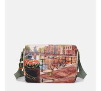 YNot Ynot? Yes Bag Borsa Postina Large Stampa Città Amsterdam Windmill Postina da donna