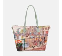YNot Ynot? Yes Bag Borsa Shopping Medium Stampa Città Amsterdam Windmill da donna