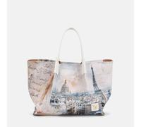 YNot Ynot? Yes Bag Borsa Shopping Medium Stampa Città Paris Dream da donna