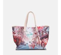 YNot Ynot? Yes Bag Borsa Shopping Medium Stampa Città Tokyo Sakura da donna