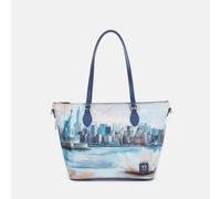 YNot Ynot? Yes Bag Borsa Shopping Small Stampa Città Liberty Jeans da donna