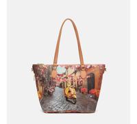 YNot Ynot? Yes Bag Borsa Shopping Small Stampa Città Napoli Core da donna