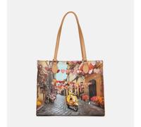 YNot Ynot? Yes Bag Borsa Shopping Stampa Città Napoli Core da donna