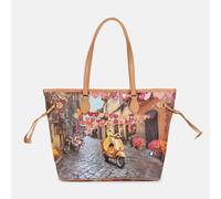 YNot Ynot? Yes Bag Borsa Shopping Stampa Città Napoli Core da donna