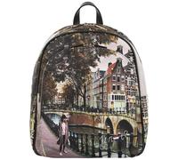 YNot zaino da donna backpack stampa AMSTERDAM BRIDGE linea Yesbag art YES579F6