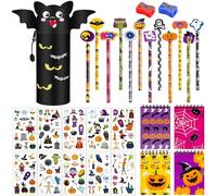 YNOUYRS Kawaii Astuccio Scuola 2 in 1 in Morbido Silicone - Halloween Gel cancellabile, diametro punta 0,7 mm (Pipistrello 2)