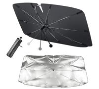 YNP Ombrello Parasole Auto Parabrezza Interno Anteriore - Modello 2025 con Manico pieghevole - Accessori Auto Protezione Raggi UV - parasole per auto 140X80 CM