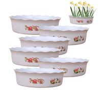YNPQTDS 6 pezzi, 17 x 14 x 6 cm, per fiori di loto The Sacred Bonsai Bowl LotusFlower - Vaso per piante idroponiche, in ABS, fiori di loto, per Kitchen Garden Pond