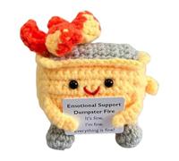 YNPQTDS Bambola All'uncinetto Con Design Cestino Con Fiamme,Lavorato A Mano | Decorazione Cartoon Fatto a Mano per Mamma San Natale Amico Pasqua Insegnante Compleanno Casa