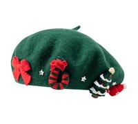 YNPQTDS Berretto natalizio - in lana da donna a tema natalizio | Berretto di lana, cappello caldo, cappello da festa, alla per le vacanze di Natale e Capodanno per donne e ragazze
