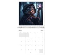 YNPQTDS Calendario da parete 2026, 12, calendario umoristico medievale da gennaio a dicembre, per studio, classe, soggiorno, camera da letto, sala da pranzo