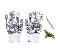 YNPQTDS Calzini per riflessologia, guanti e guanti per agopressioneRiflessologia con strumenti, set di calzini e guanti per massaggio agopunto, per alleviare la stanchezza, calzini per riflessologia